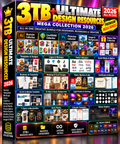 3TB+ Ultimate Design Resources Mega Collection 2026 – All-in-One Creative Bundle