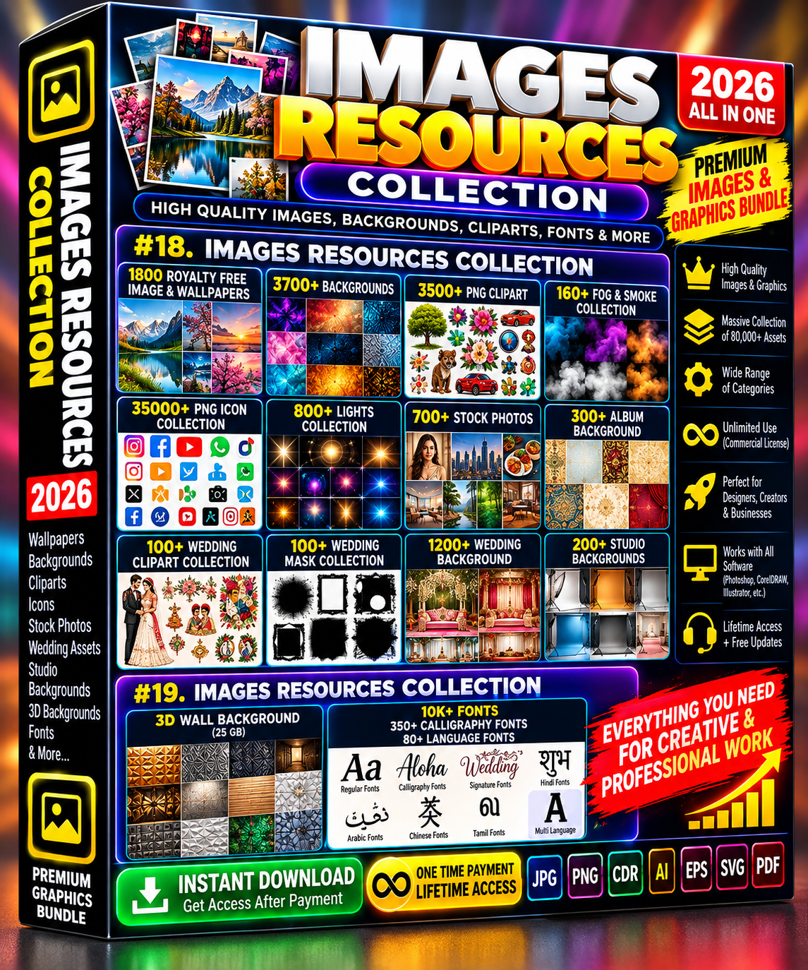 Images Resources Collection 2026 – 50,000+ Premium Images, PNGs, Backgrounds & Fonts