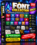 Font Collection 2026 – 100GB+ Premium Fonts & Design Resources