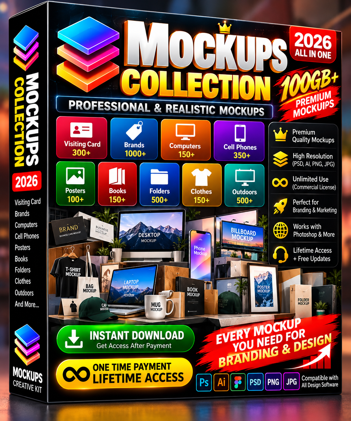 Mockups Collection 2026 – 100GB+ Premium Mockup Bundle