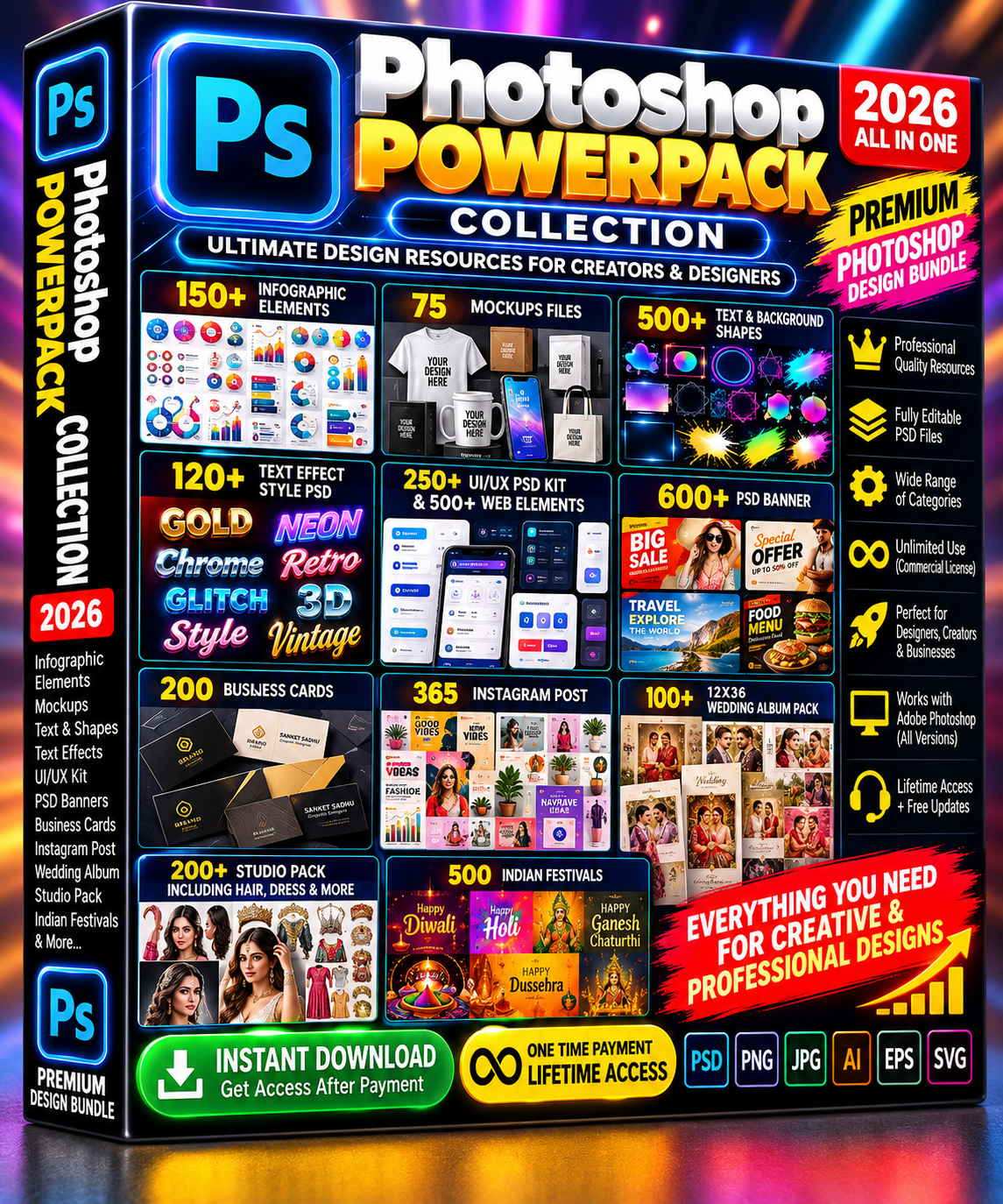Photoshop Powerpack Collection 2026 – Premium Design Resources Bundle