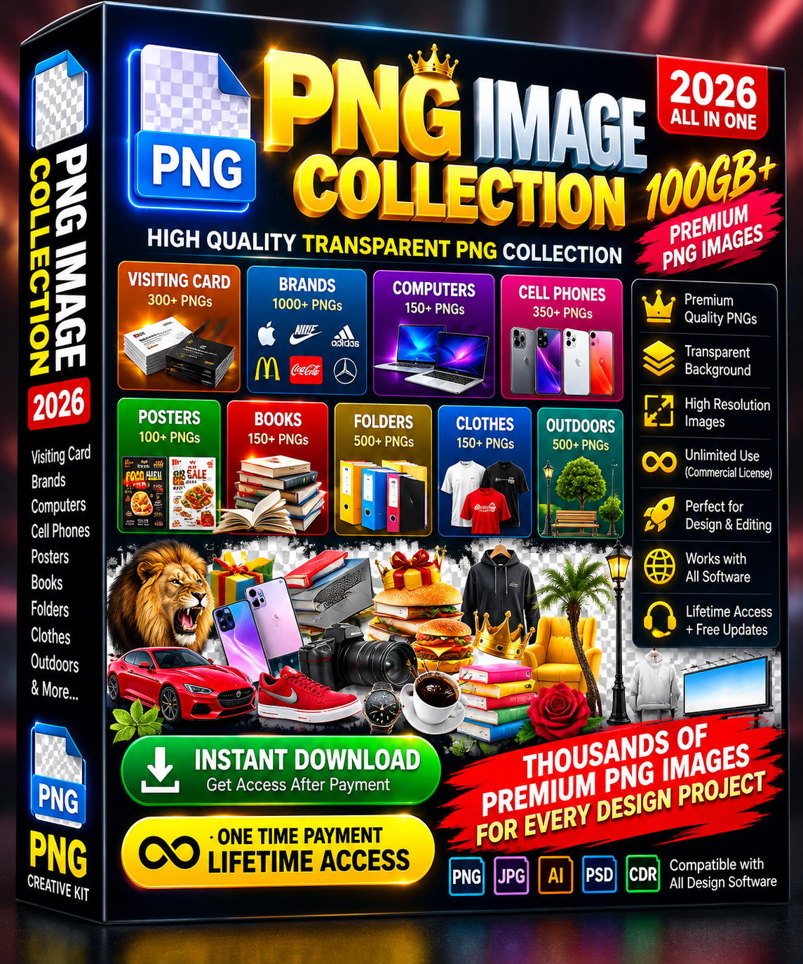 PNG Image Collection 2026 – 100GB+ Premium Transparent PNG Bundle